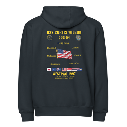 USS Curtis Wilbur (DDG-54) 1997 WestPac Cruise Zip Hoodie