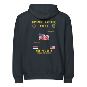 USS Curtis Wilbur (DDG-54) 2013 WestPac Cruise Zip Hoodie