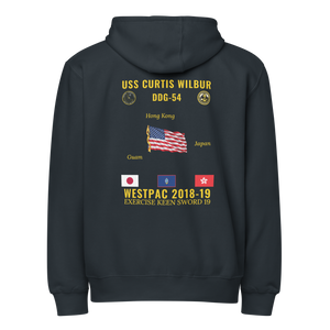 USS Curtis Wilbur (DDG-54) 2018-19 WestPac Cruise Zip Hoodie