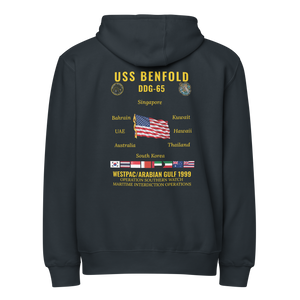 USS Benfold (DDG-65) 1999 WestPac/Arabian Gulf Cruise Zip Hoodie
