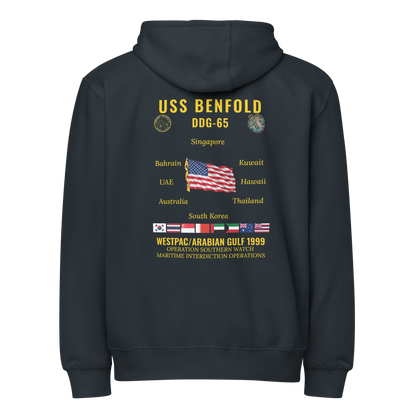 USS Benfold (DDG-65) 1999 WestPac/Arabian Gulf Cruise Zip Hoodie