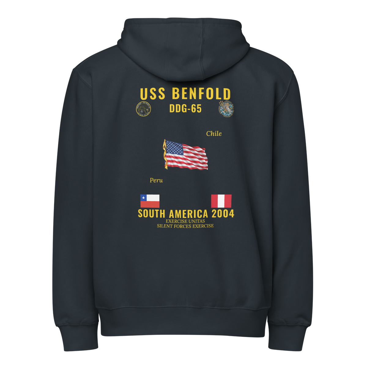 USS Benfold (DDG-65) 2004 South America Cruise Zip Hoodie