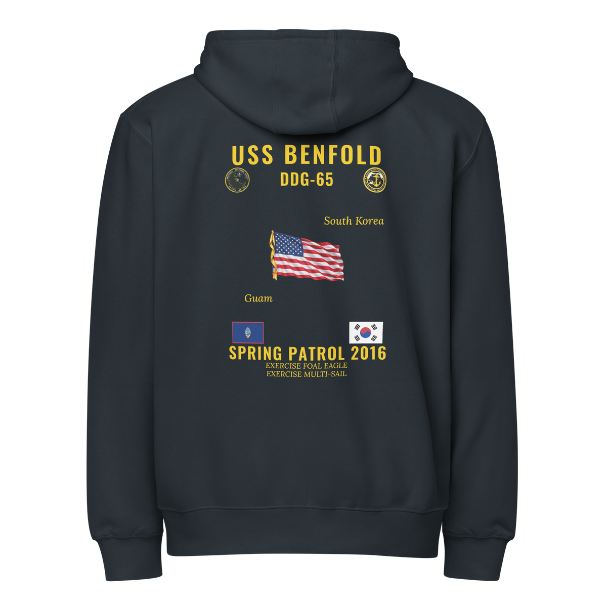 USS Benfold (DDG-65) 2016 Spring Patrol Cruise Zip Hoodie