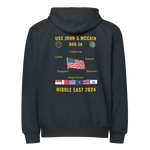 USS John S McCain (DDG-56) 2024 Middle East Cruise Zip Hoodie