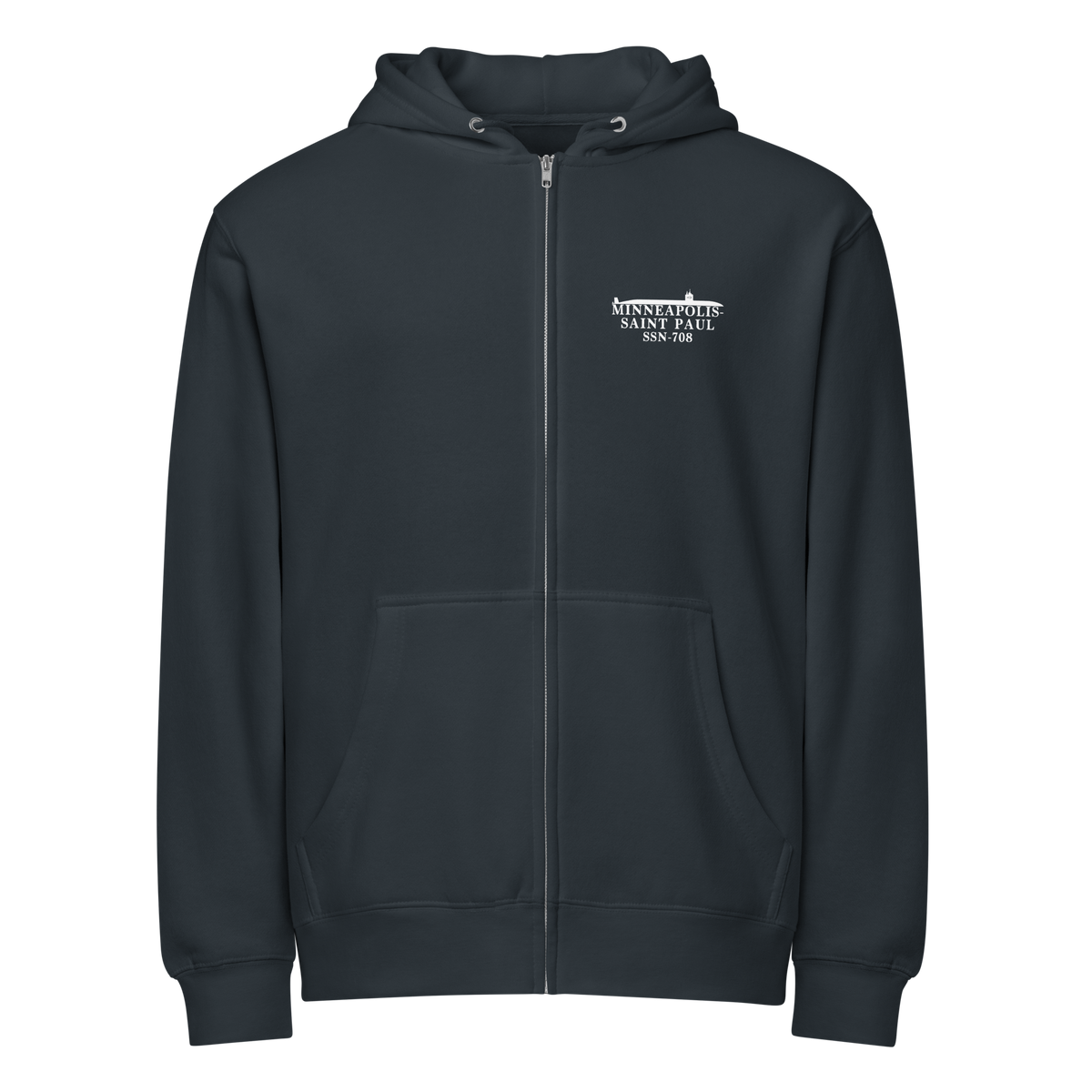 USS Minneapolis-Saint Paul (SSN-708) 1994-95 North Atlantic Cruise Zip Hoodie