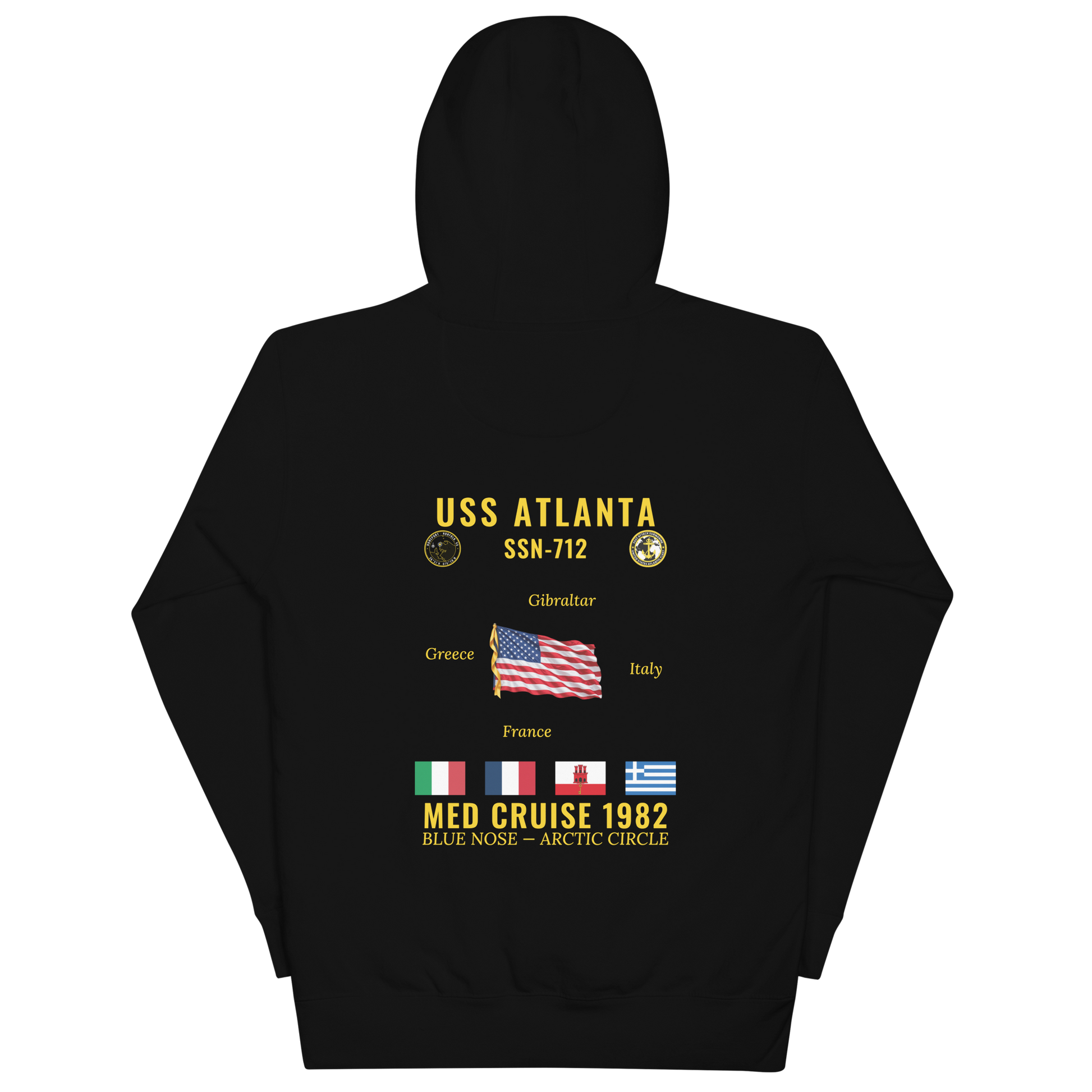 USS Atlanta (SSN-712) 1982 Med Cruise Hoodie