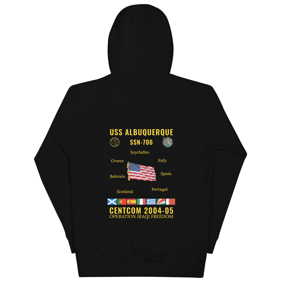 USS Albuquerque (SSN-706) 2004-05 CENTCOM Cruise Hoodie