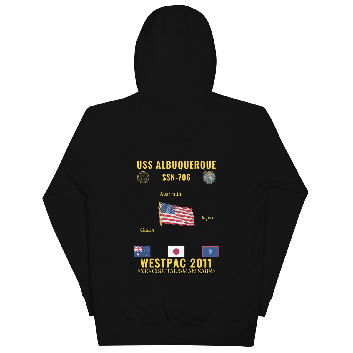 USS Albuquerque (SSN-706) 2011 WestPac Cruise Hoodie