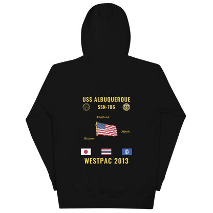 USS Albuquerque (SSN-706) 2013 WestPac Cruise Hoodie