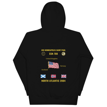 USS Minneapolis-Saint Paul (SSN-708) 2004 North Atlantic Cruise Hoodie