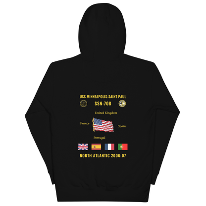 USS Minneapolis-Saint Paul (SSN-708) 2006-07 North Atlantic Cruise Hoodie