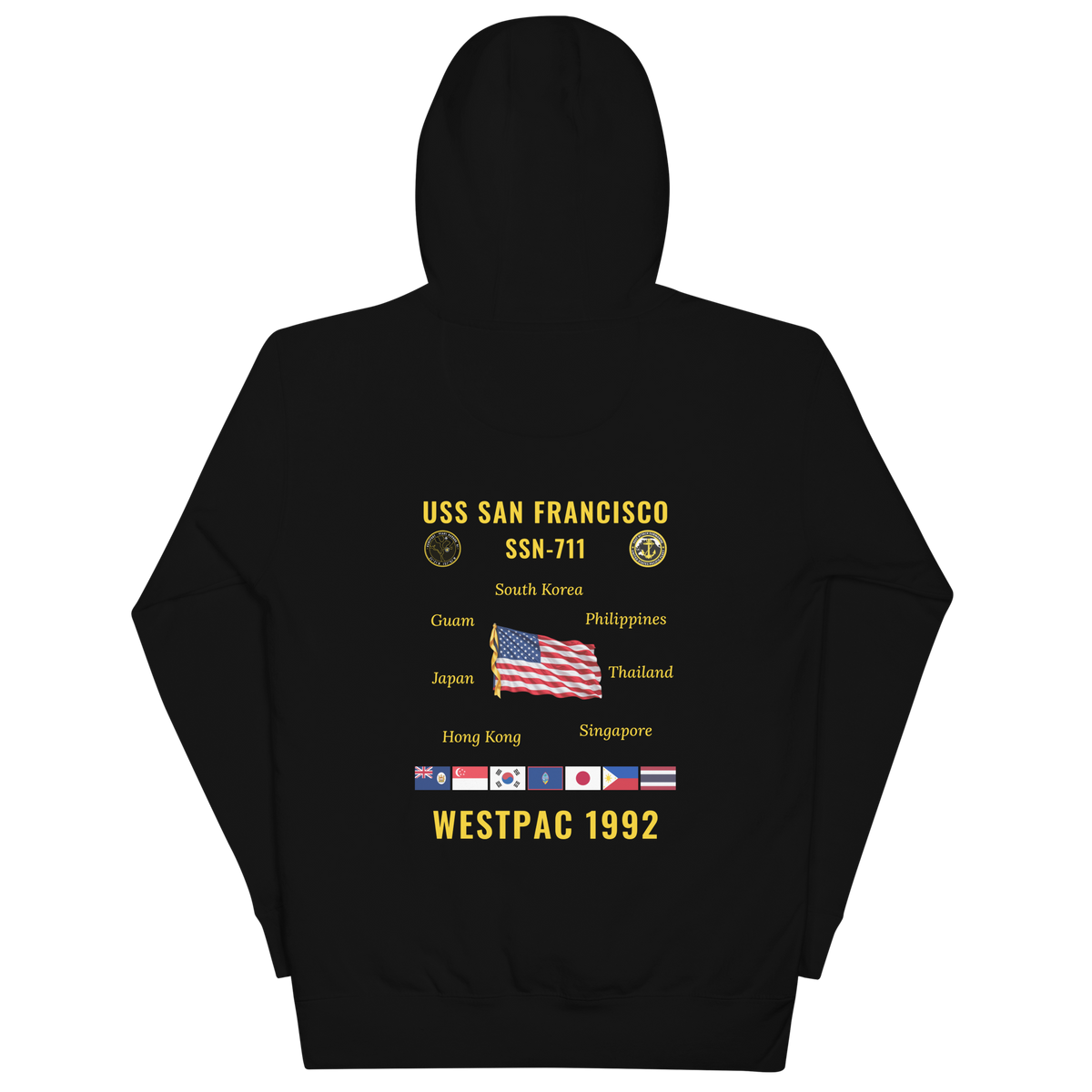 USS San Francisco (SSN-711) 1992 WestPac Cruise Hoodie