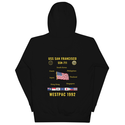 USS San Francisco (SSN-711) 1992 WestPac Cruise Hoodie