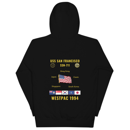 USS San Francisco (SSN-711) 1994 WestPac Cruise Hoodie