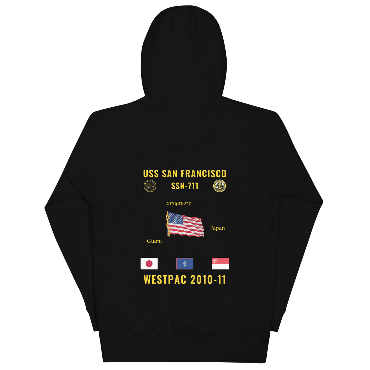 USS San Francisco (SSN-711) 2010-11 WestPac Cruise Hoodie