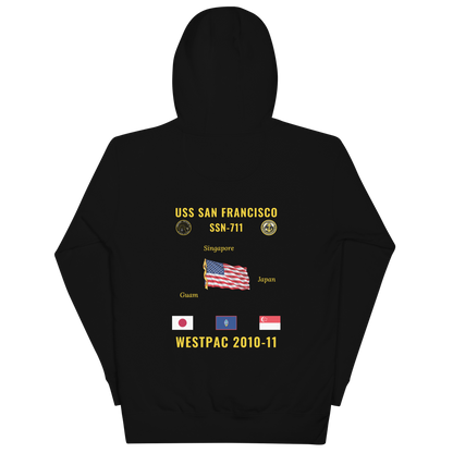 USS San Francisco (SSN-711) 2010-11 WestPac Cruise Hoodie