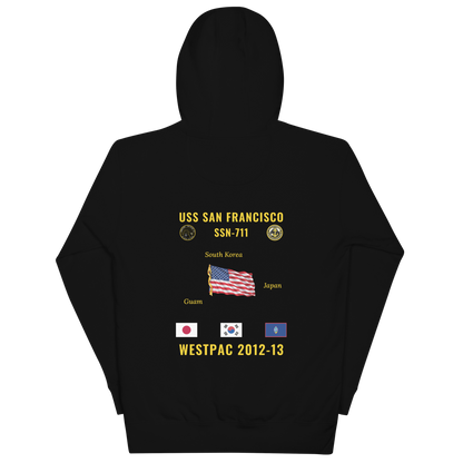USS San Francisco (SSN-711) 2012-13 WestPac Cruise Hoodie