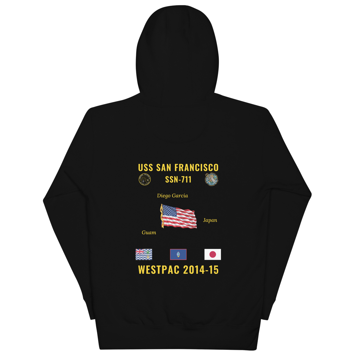 USS San Francisco (SSN-711) 2014-15 WestPac Cruise Hoodie