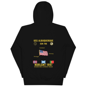 USS Albuquerque (SSN-706) 1997 NORLANT Cruise Hoodie