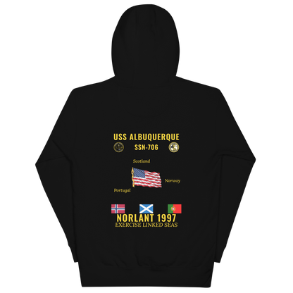 USS Albuquerque (SSN-706) 1997 NORLANT Cruise Hoodie