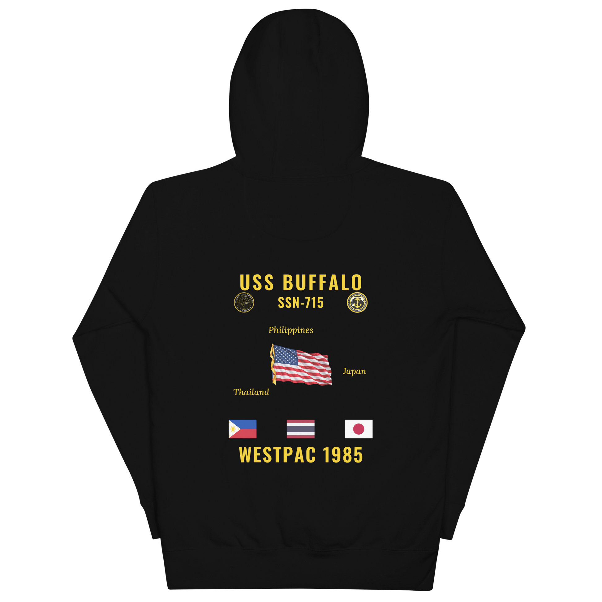 USS Buffalo (SSN-715) 1985 WestPac Cruise Hoodie