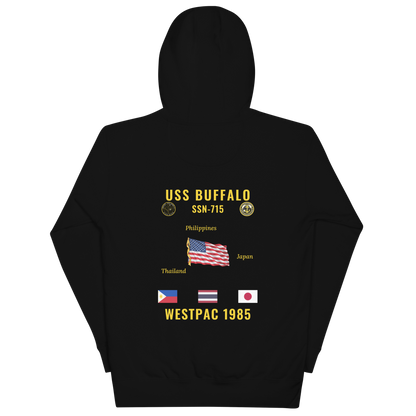 USS Buffalo (SSN-715) 1985 WestPac Cruise Hoodie