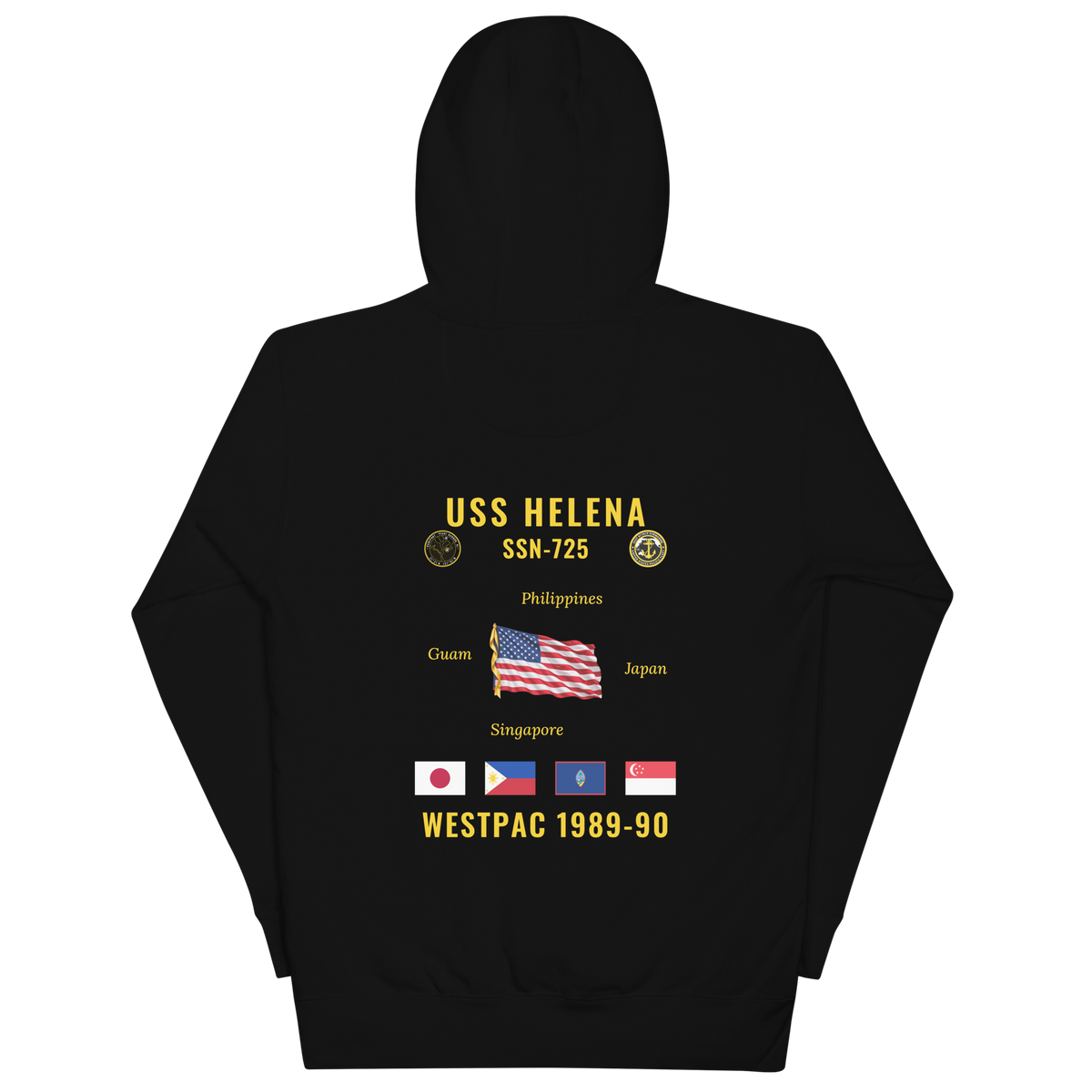 USS Helena (SSN-725) 1989-90 WestPac Cruise Hoodie
