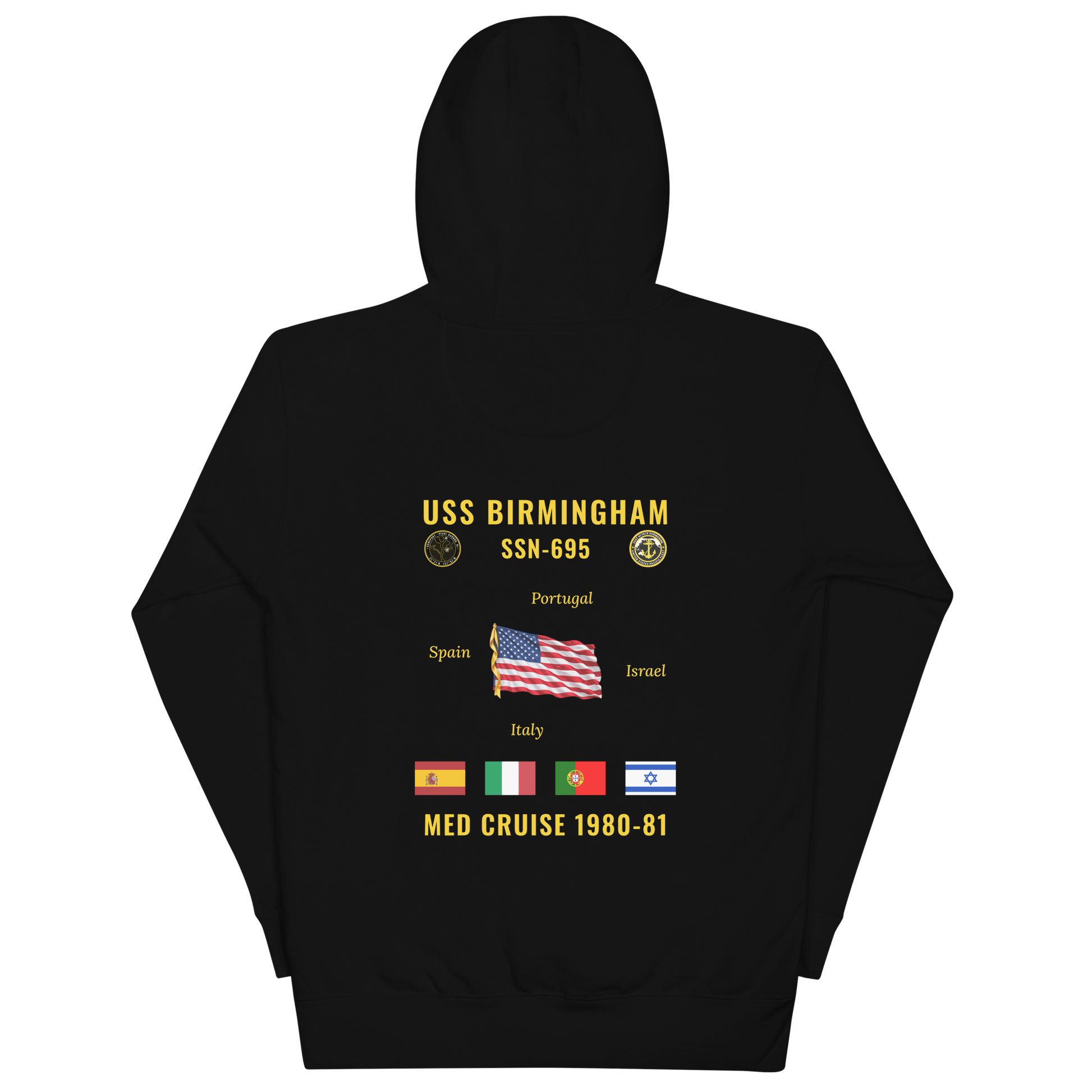 USS Birmingham (SSN-695) 1980-81 Med Cruise Hoodie