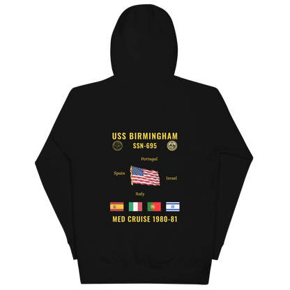 USS Birmingham (SSN-695) 1980-81 Med Cruise Hoodie