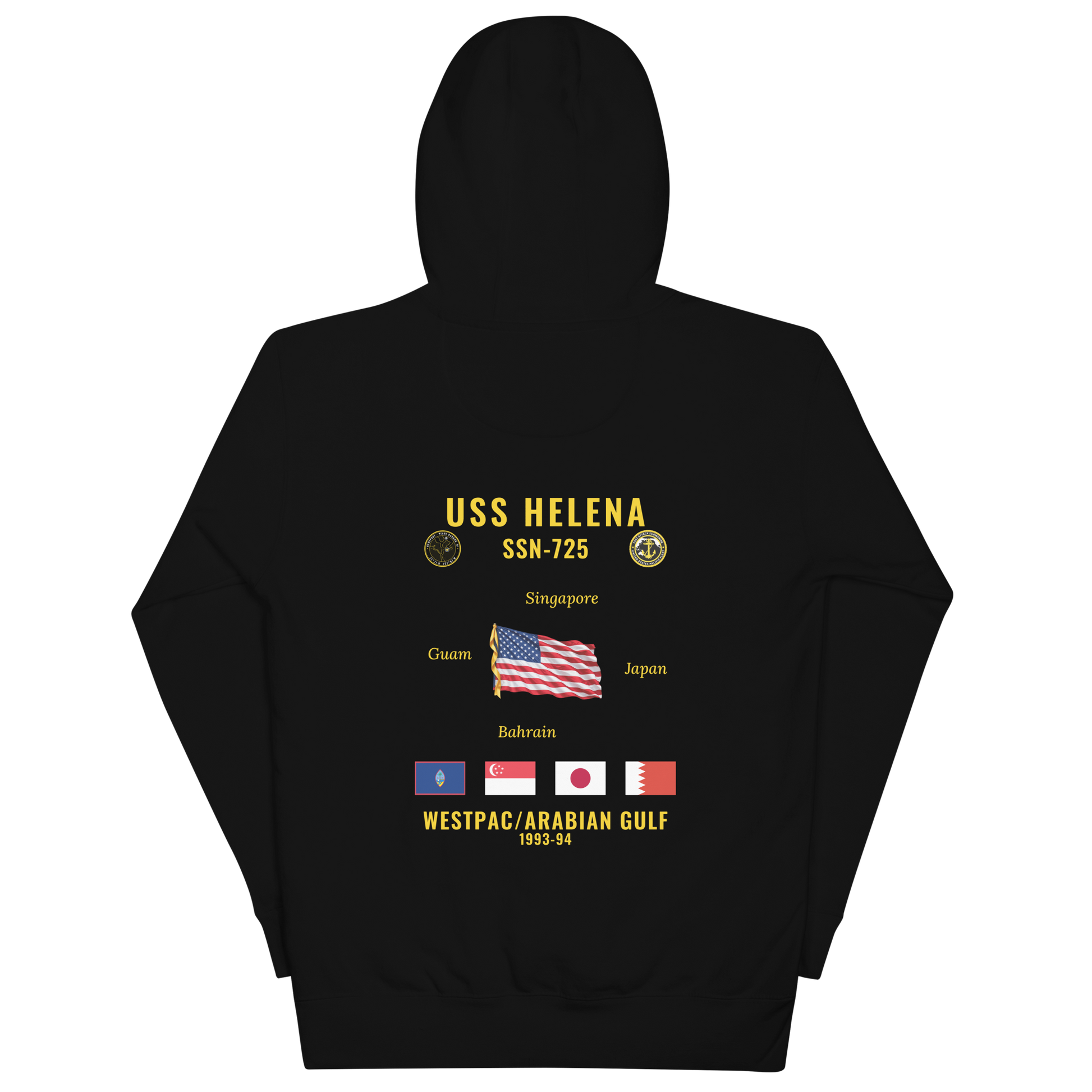 USS Helena (SSN-725) 1993-94 WestPac/Arabian Gulf Cruise Hoodie