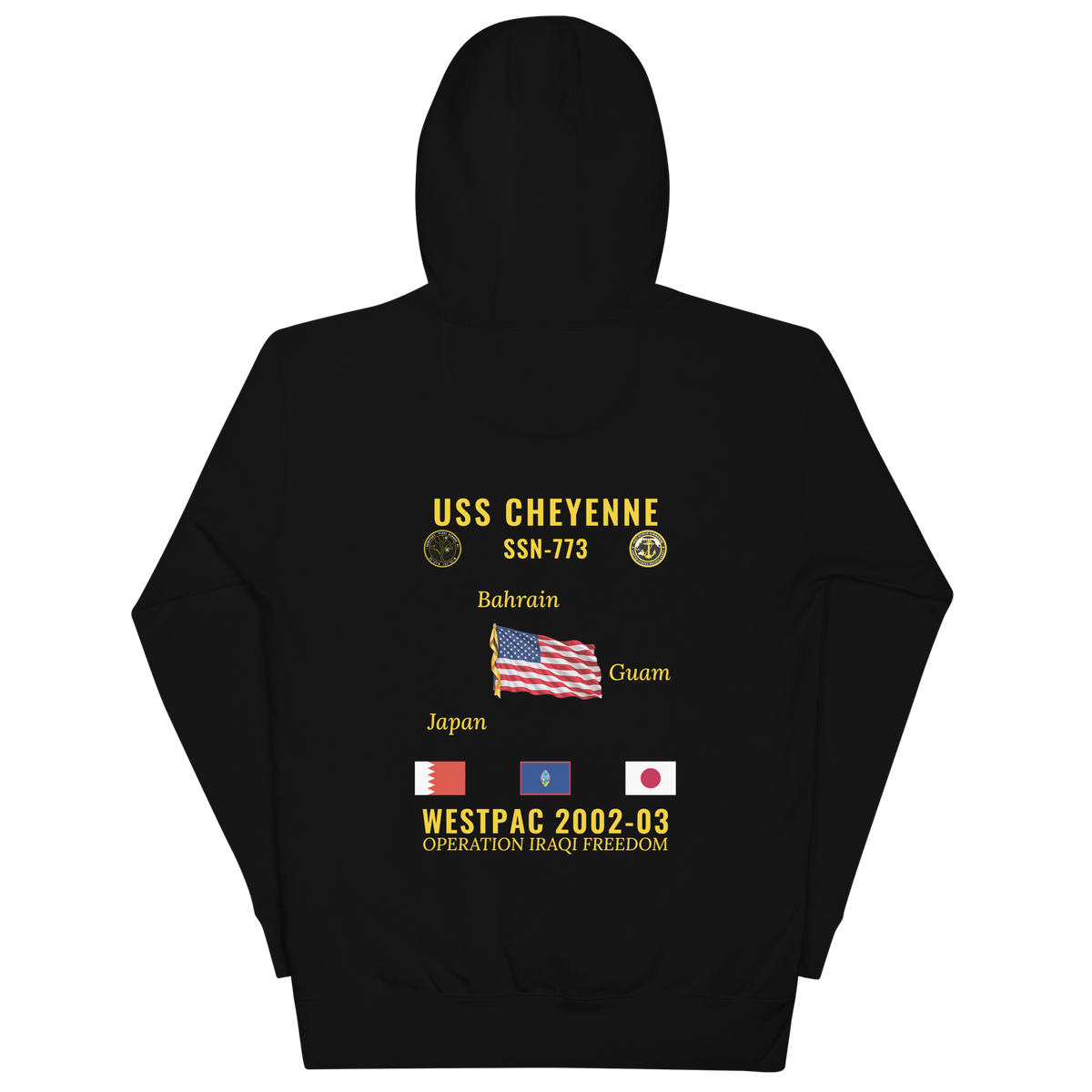 USS Cheyenne (SSN-773) 2002-03 WestPac Cruise Hoodie