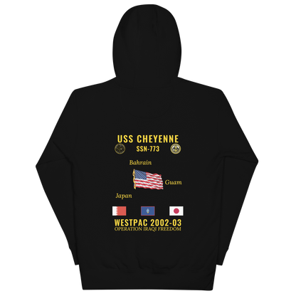 USS Cheyenne (SSN-773) 2002-03 WestPac Cruise Hoodie