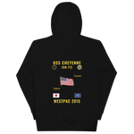 USS Cheyenne (SSN-773) 2015 WestPac Cruise Hoodie