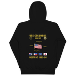 USS Columbus (SSN-762) 1995-96 WestPac Cruise Hoodie