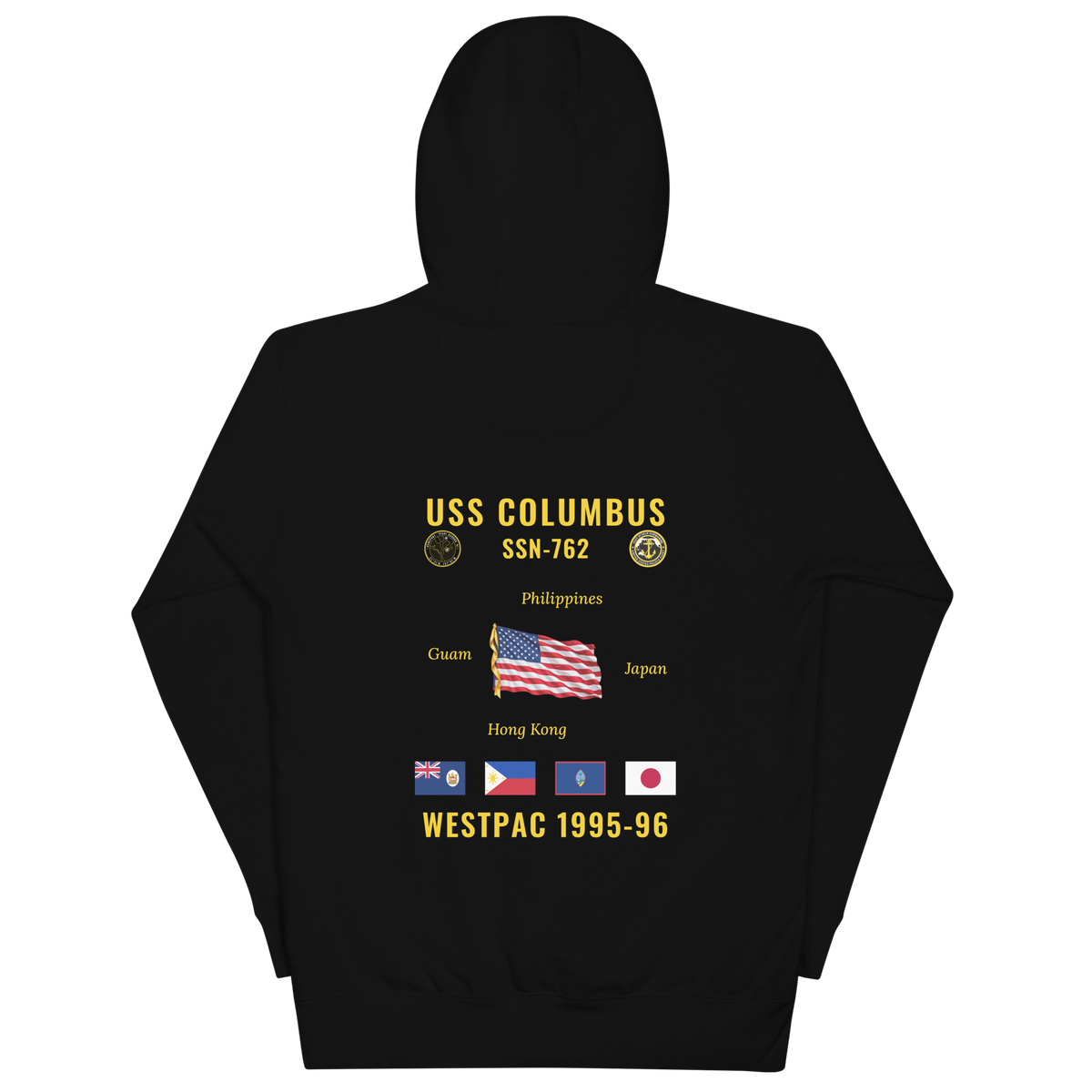USS Columbus (SSN-762) 1995-96 WestPac Cruise Hoodie