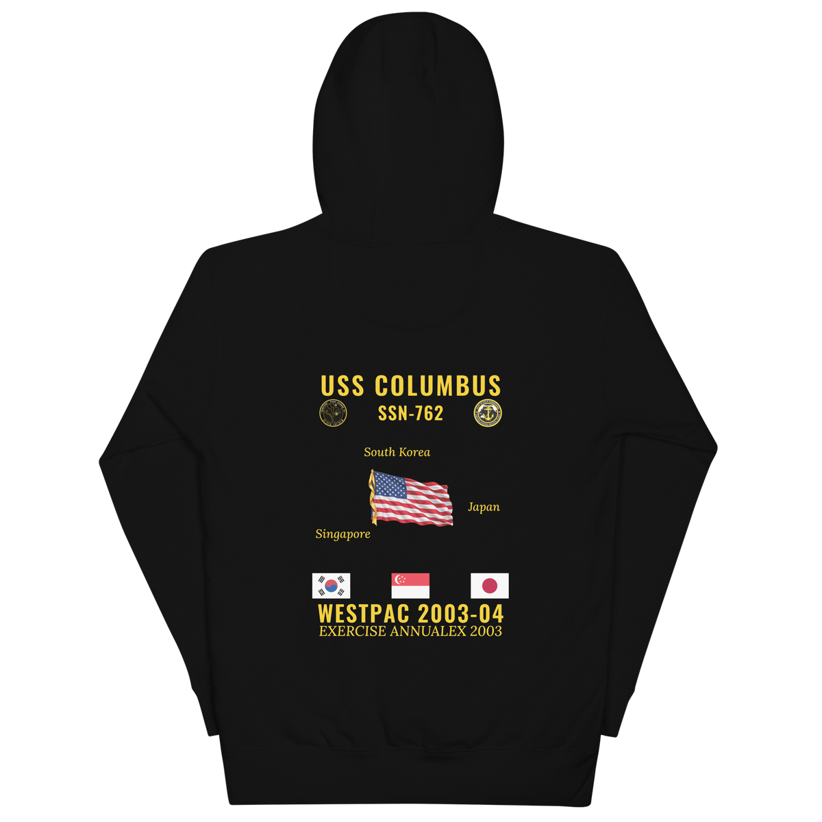 USS Columbus (SSN-762) 2003-04 WestPac Cruise Hoodie