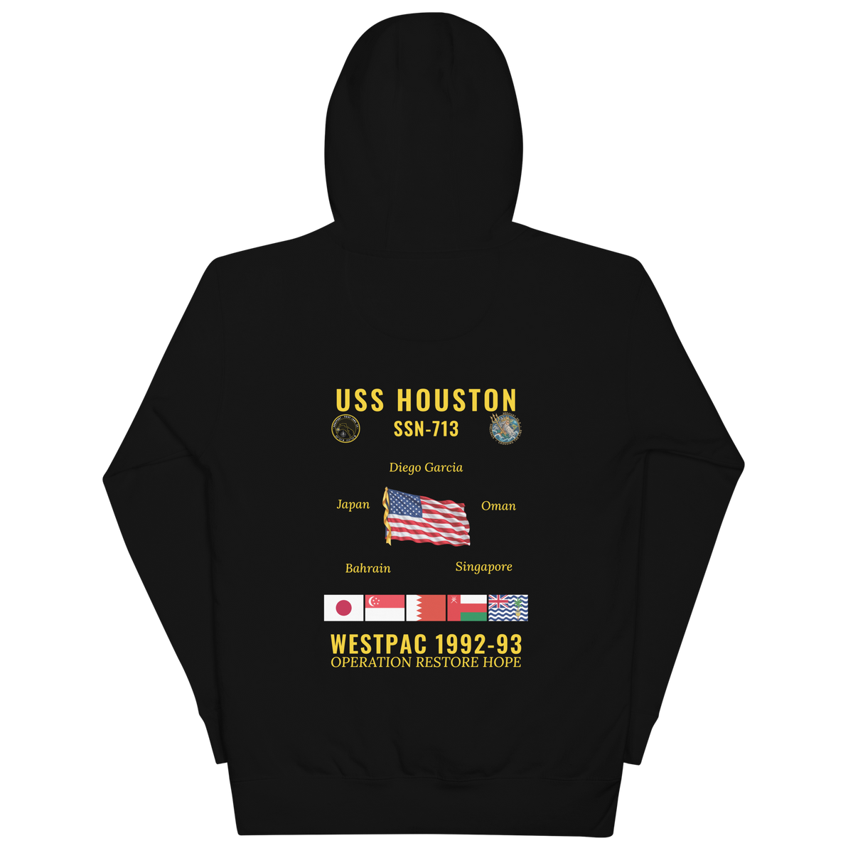 USS Houston (SSN-713) 1992-93 WestPac Cruise Hoodie