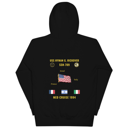 USS Hyman G. Rickover (SSN-709) 1994 Med Cruise Hoodie