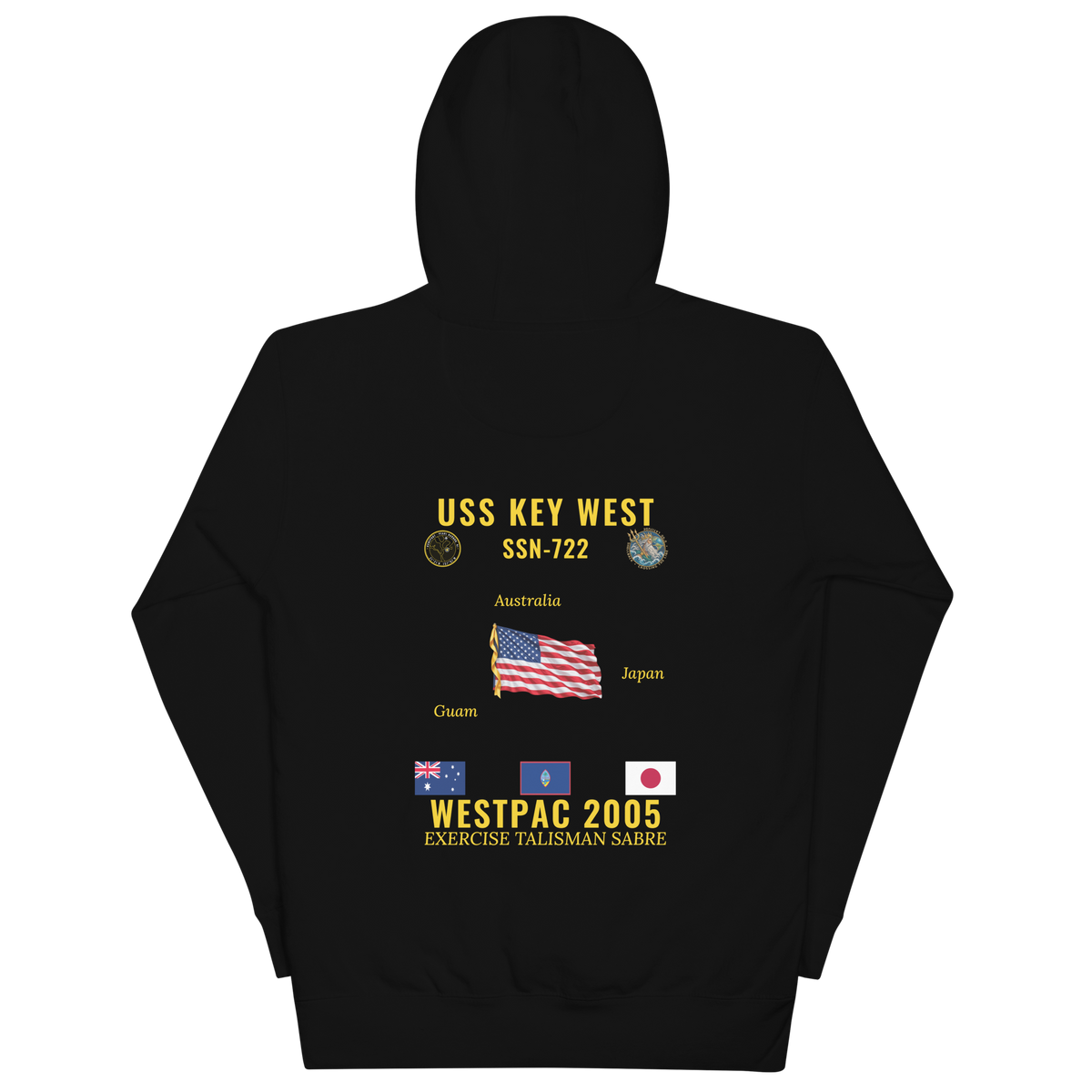 USS Key West (SSN-722) 2005 WestPac Cruise Hoodie