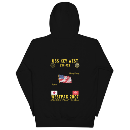 USS Key West (SSN-722) 2007 WestPac Cruise Hoodie