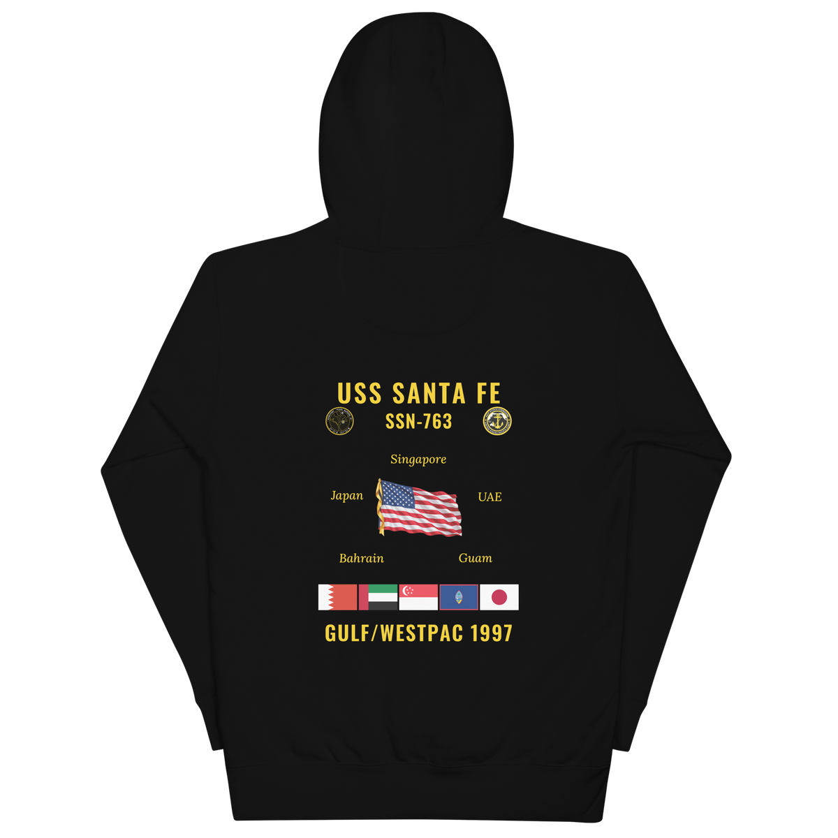 USS Santa Fe (SSN-763) 1997 Gulf/WestPac Cruise Hoodie