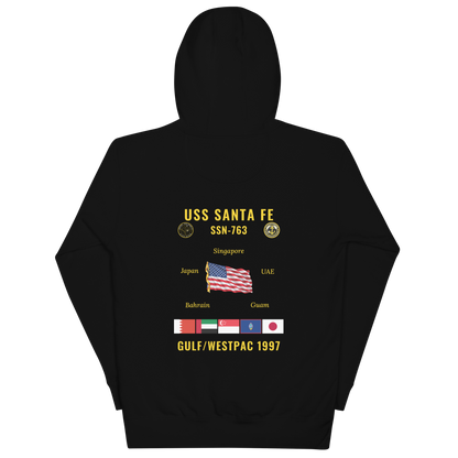 USS Santa Fe (SSN-763) 1997 Gulf/WestPac Cruise Hoodie