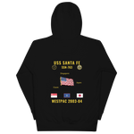 USS Santa Fe (SSN-763) 2003-04 WestPac Cruise Hoodie