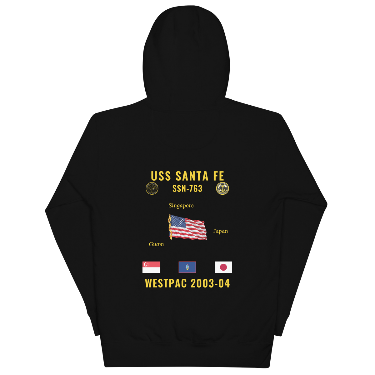 USS Santa Fe (SSN-763) 2003-04 WestPac Cruise Hoodie