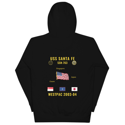 USS Santa Fe (SSN-763) 2003-04 WestPac Cruise Hoodie
