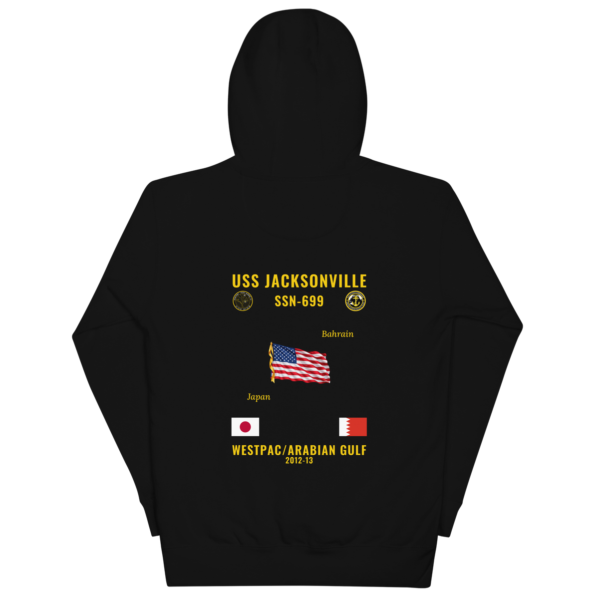 USS Jacksonville (SSN-699) 2012-13 WestPac/Arabian Gulf Cruise Hoodie
