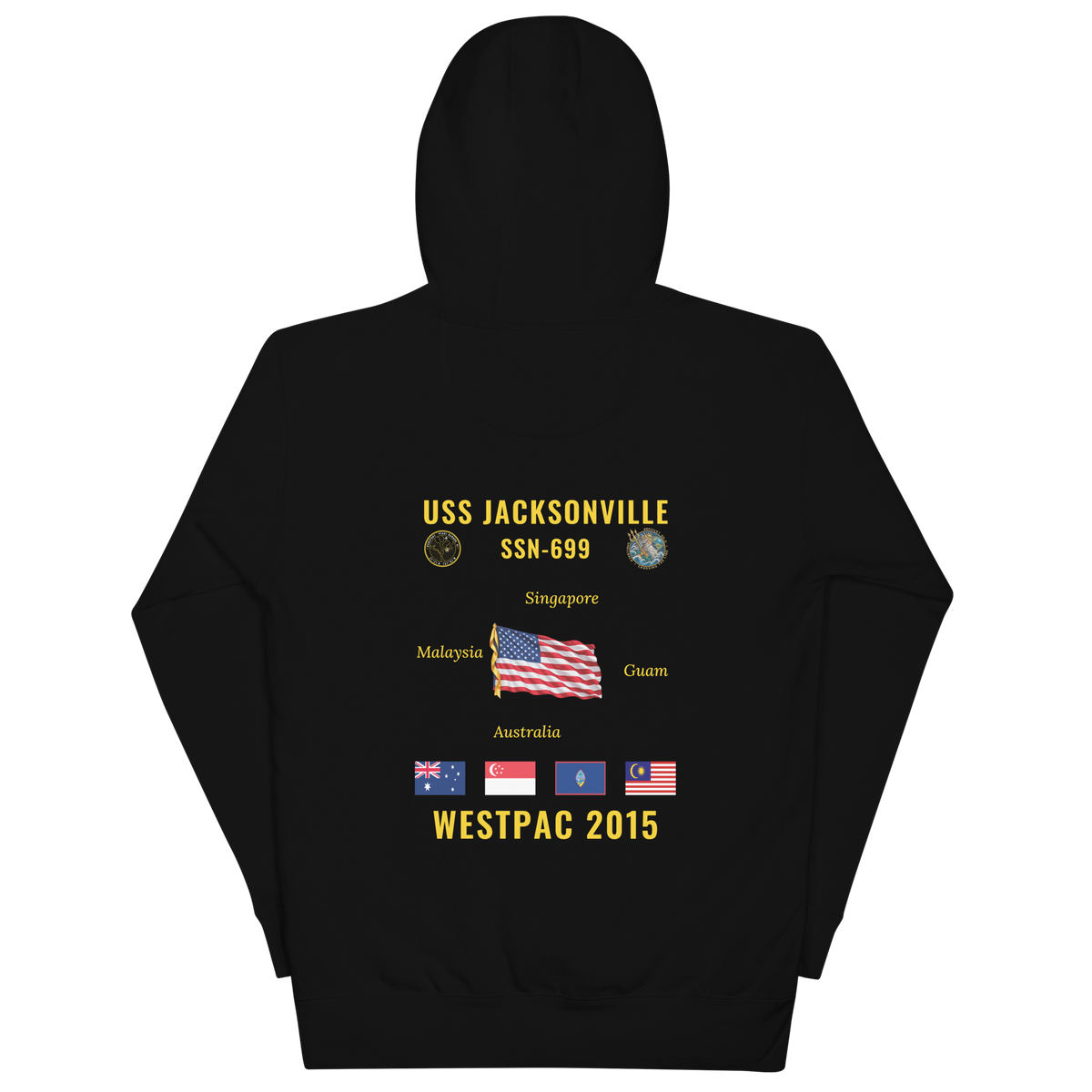 USS Jacksonville (SSN-699) 2015 WestPac Cruise Hoodie