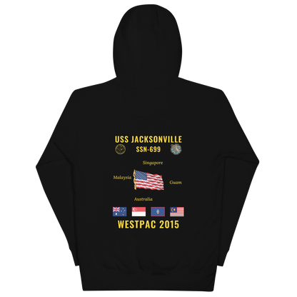 USS Jacksonville (SSN-699) 2015 WestPac Cruise Hoodie