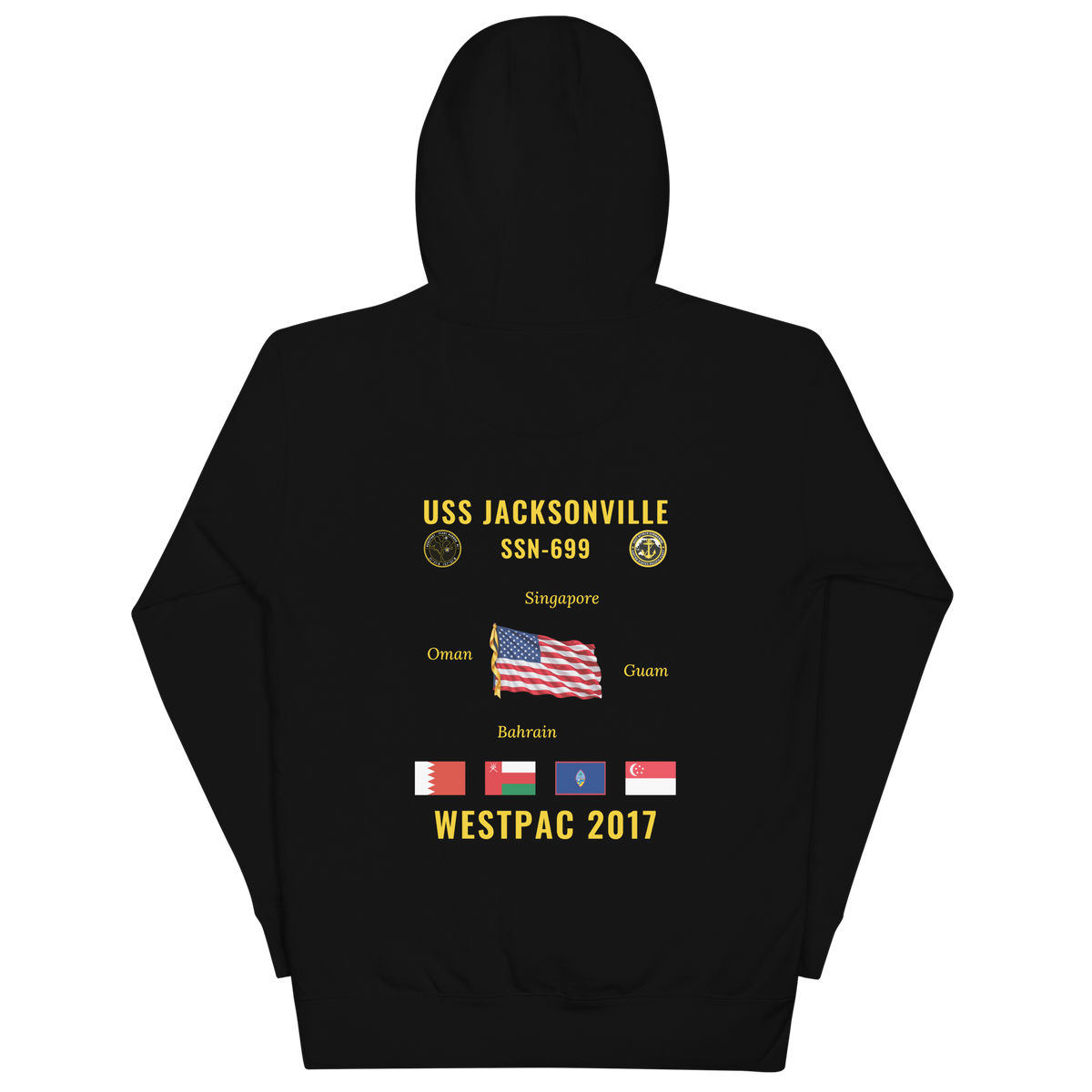 USS Jacksonville (SSN-699) 2017 WestPac Cruise Hoodie