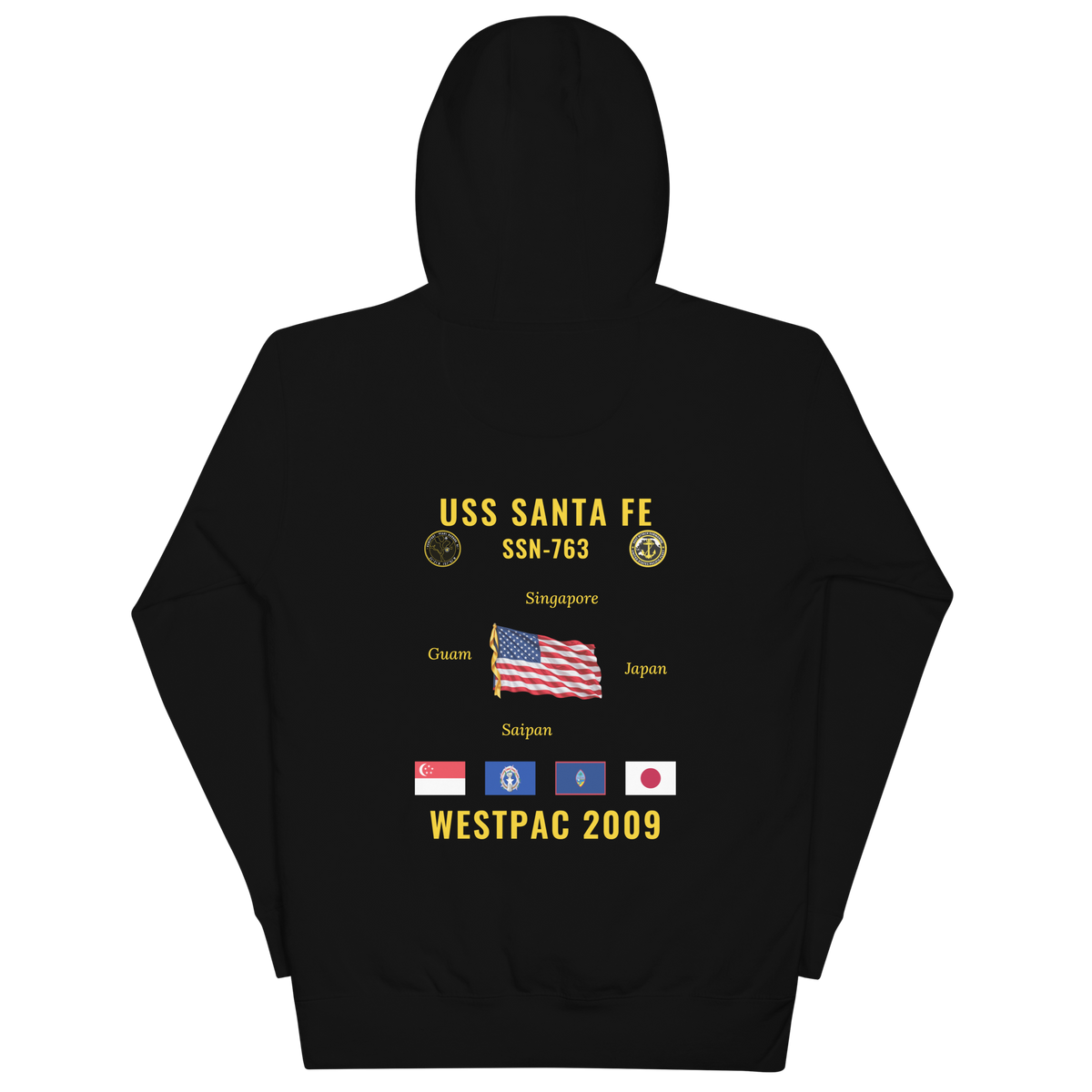 USS Santa Fe (SSN-763) 2009 WestPac Cruise Hoodie